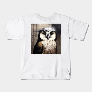 Art should comfort the disturbed and disturb the comfortable - Awesome Owl #9 Kids T-Shirt